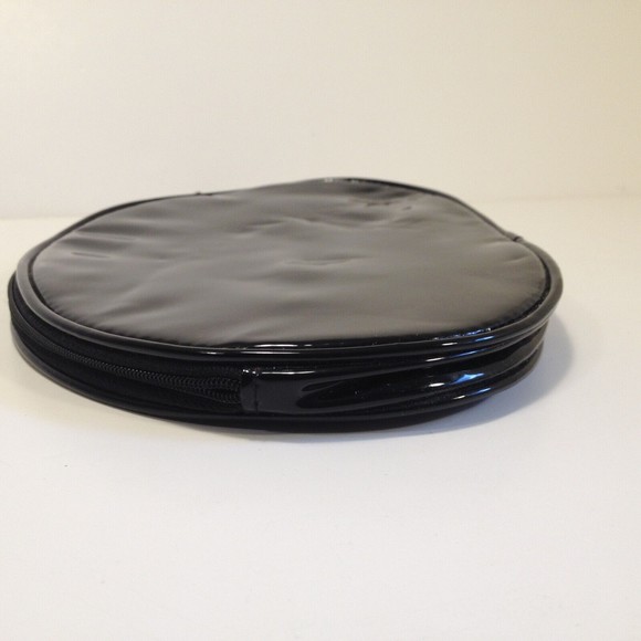 Vintage Avon Small Cosmetic Makeup Bag Coin Purse Shinny Black - Picture 10 of 12